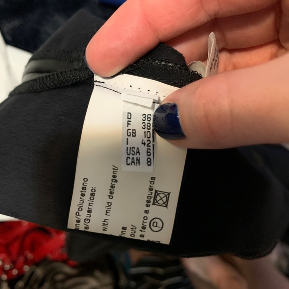 Vegan leather/chiffon sleeveless dress - Picture 9 of 9